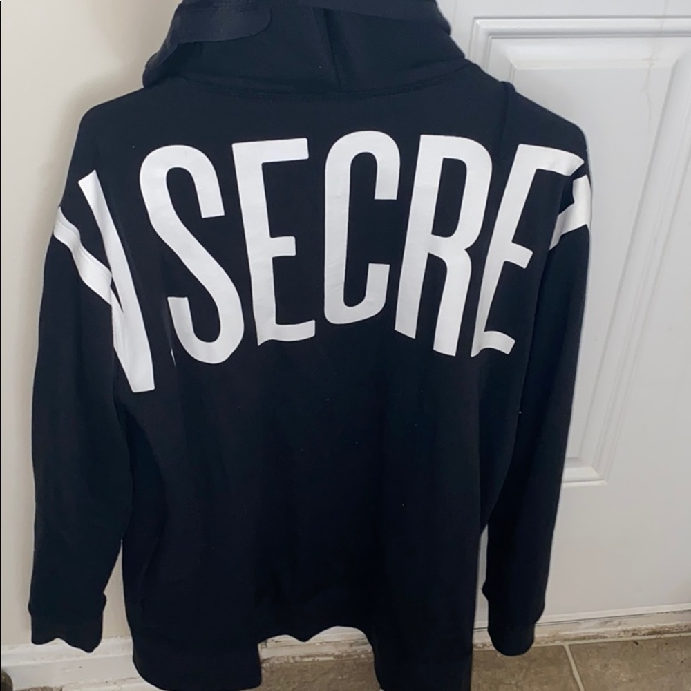 Victoria’s Secret Black Graphic Hoodie | Full zip